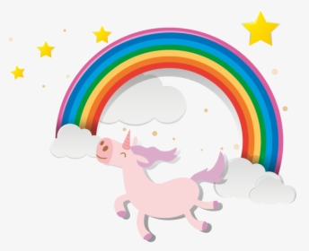 Transparent Cartoon Rainbow Png - Unicorn Rainbow Png, Png Download, Transparent PNG