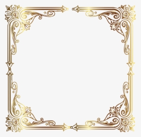 Vintage Gold Frame - Frame Transparent Border Design, HD Png Download, Transparent PNG