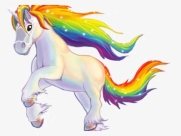 Rainbow Unicorn Png , Png Download - Unicorn Drawing With Color, Transparent Png, Transparent PNG