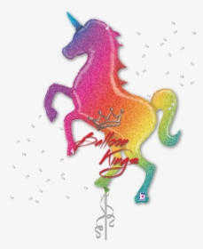 Glittering Rainbow Unicorn - 54 Unicorn Balloon, HD Png Download, Transparent PNG