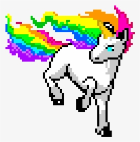 Pixel Art Rainbow Unicorn, HD Png Download, Transparent PNG