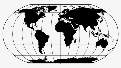 Black World Map Logo, HD Png Download, Transparent PNG