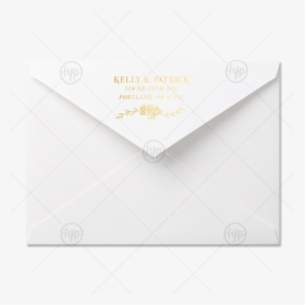 Custom White A7 Economy Envelope With Shiny 18 Kt Gold, HD Png Download, Transparent PNG