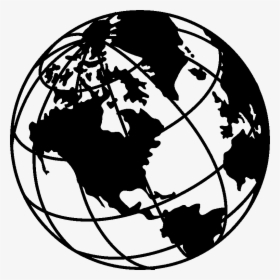 Sticker Desing Globe Terrestre - Earth Black And White Png, Transparent Png, Transparent PNG