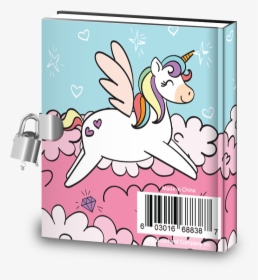 Rainbow Unicorn Kids Diary With Lock - Cartoon, HD Png Download, Transparent PNG