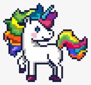 Unicorn In Minecraft - Minecraft Pixel Art Unicorn, HD Png Download, Transparent PNG