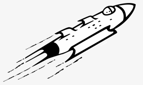Line Art,music,angle - Rocket Clip Art Black And White, HD Png Download, Transparent PNG