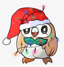 Pokemon Rowlet Christmas Freetoedit - Christmas Pokemon Png, Transparent Png, Transparent PNG