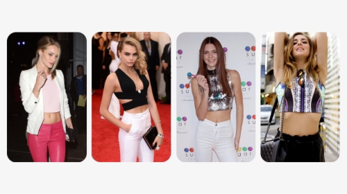 Is Midriff Baring Fashion A Growing Trend Of - Chiara Ferragni Kendall Jenner, HD Png Download, Transparent PNG