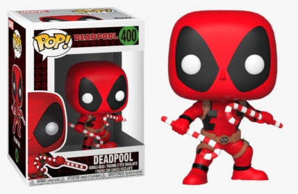 Marvel Holiday Pop With Christmas Candy Canes Vinyl - Funko Pop Deadpool Holiday, HD Png Download, Transparent PNG