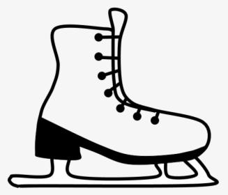 Ice Skates, Plain, Black And White - Ice Skate, HD Png Download, Transparent PNG