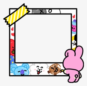 Bt21 Bts Sticker Cute Kook Love Pink - Bts Frame Png, Transparent Png, Transparent PNG