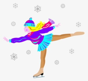 Cartoon Person Ice Skating, HD Png Download, Transparent PNG