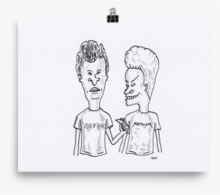 Beavis And Butt-head Art Print - Sketch, HD Png Download, Transparent PNG