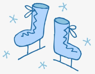 Cute Blue Ice Skates Clip Art - Work Boots, HD Png Download, Transparent PNG