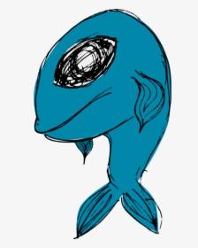 Blue Cartoon Fish Vector Illustration - Clip Art, HD Png Download, Transparent PNG