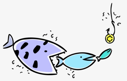 Vector Illustration Of Big Fish Eats Smaller Fish Eats - Big Fish Eats Smaller Fish Png, Transparent Png, Transparent PNG