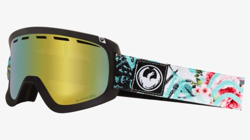 Flaunt With Lumalens Gold Ionized Dark Smoke Lens - Women Dragon Snow Goggles, HD Png Download, Transparent PNG