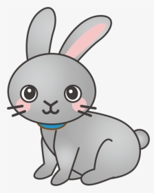 Rabbit, Bunny, Animal, Cute - Gray Bunny Drawing Easy, HD Png Download, Transparent PNG