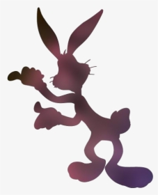 Black Cute Bunny Png Transparent Background - Bugs Bunny Silhouette Png, Png Download, Transparent PNG