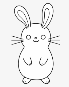 Drawn Bunny Chubby Bunny - Easy Thing To Draw For Easter, HD Png Download, Transparent PNG