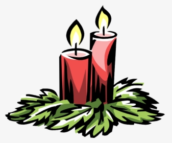 Transparent Christmas Candle Png - Christmas Candle Vector Png, Png Download, Transparent PNG