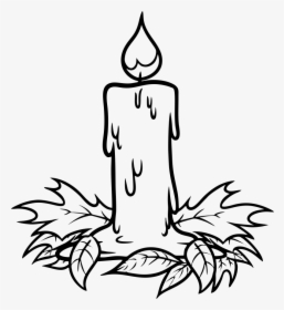 Christmas Candle At Getdrawings Clip Art Transparent - Candle Pictures For Drawing, HD Png Download, Transparent PNG
