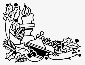 Christmas Candle Rubber Stamp   Title Christmas Candle - Christmas Day, HD Png Download, Transparent PNG