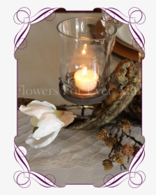 Rustic Christmas Table Centrepiece Candle Decoration - Advent Candle, HD Png Download, Transparent PNG
