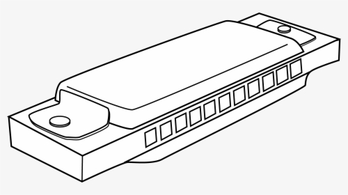 Coloring Page Free Clip - Harmonica Drawing, HD Png Download, Transparent PNG