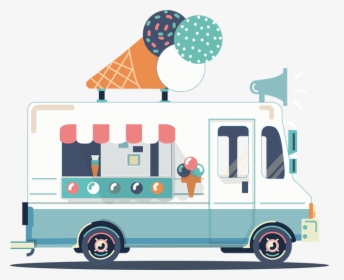Transparent Food Truck Png - Clipart Ice Cream Truck, Png Download, Transparent PNG