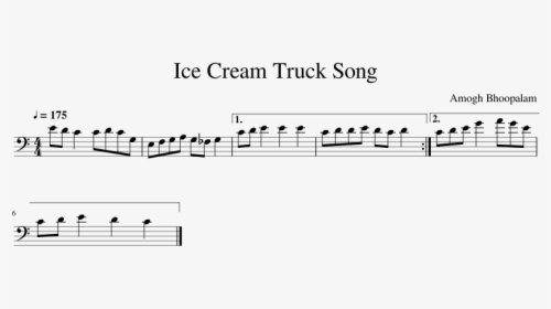 Ice Cream Truck Song Sheet Music, HD Png Download, Transparent PNG