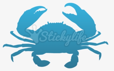 Crabs Clipart Blue Crab - Blue Crab Silhouette, HD Png Download, Transparent PNG