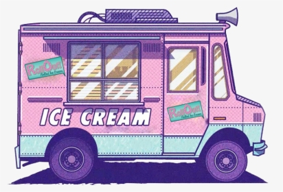 Ice Cream Truck - Ice Cream Truck Sketch, HD Png Download, Transparent PNG