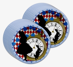 Alice In Wonderland Birthday Party Tableware Kit For - Wall Clock, HD Png Download, Transparent PNG
