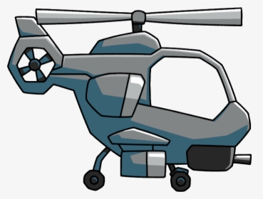 Scribblenauts Unlimited Wiki Attackhelicopter - Helicopter With Guns Cartoon, HD Png Download, Transparent PNG