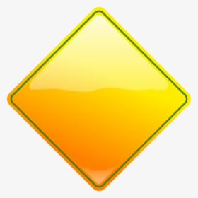 Transparent Blank Road Sign Png - Blank Yellow Crossing Sign, Png Download, Transparent PNG