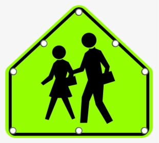 School Crossing Sign, HD Png Download, Transparent PNG