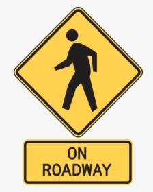 Pedestrian Crossing Sign Mutcd, HD Png Download, Transparent PNG