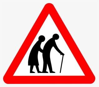 Elderly People Road Sign, HD Png Download, Transparent PNG