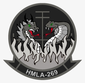 Hmla-269 - New - Patch - Bw - Hmla 269 Marine Corps, HD Png Download, Transparent PNG