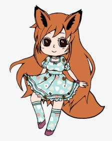 Girl Fox Drawing Draw Freetoedit Anime Animegirl Line - Anime Animal Girls Drawing, HD Png Download, Transparent PNG