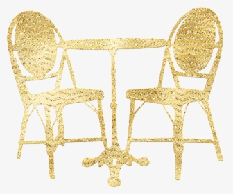 Paris, French, Café, Table And Chairs, Gold Foil - Chair, HD Png Download, Transparent PNG