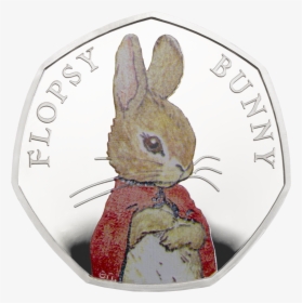 Flopsy Bunny 2018 Uk 50p Silver Proof Coin Rev Tone - 2018 Peter Rabbit Coins, HD Png Download, Transparent PNG