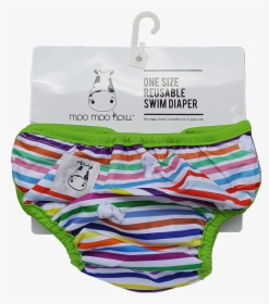 One Size Swim Diaper Rainbow With Green Border - Briefs, HD Png Download, Transparent PNG