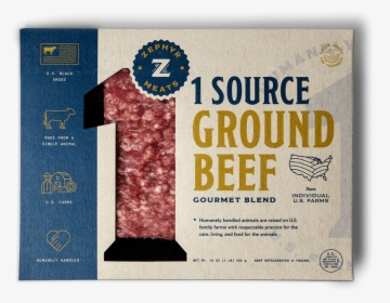 1 Source Ground Beef Package Front - Zephyr Foods 1 Source Ground Beef, HD Png Download, Transparent PNG