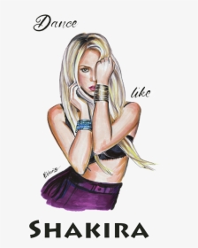 Shakira Draw Poster, HD Png Download, Transparent PNG