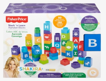 Fisher Price Shakira First Steps Collection Alphabet - Abc Blocks Fisher Price Stack N Learn, HD Png Download, Transparent PNG