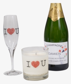 Valentines Day Personalised Prosecco Gift Set - Wine Glass, HD Png Download, Transparent PNG