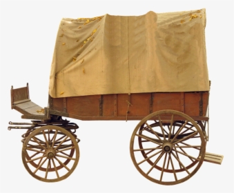 Covered Wagon, Wooden Cart, Spokes, Means Of Transport - Transparent Background Covered Wagon Png, Png Download, Transparent PNG